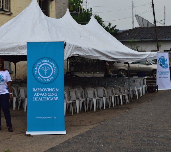 Setting up for Obalende outreach